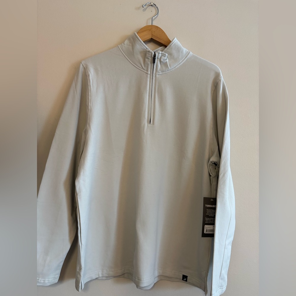 Glyder Mens 1/4 Zip Ash Grey Sweatshirt Elevated Fleece Size Large $84 NWT